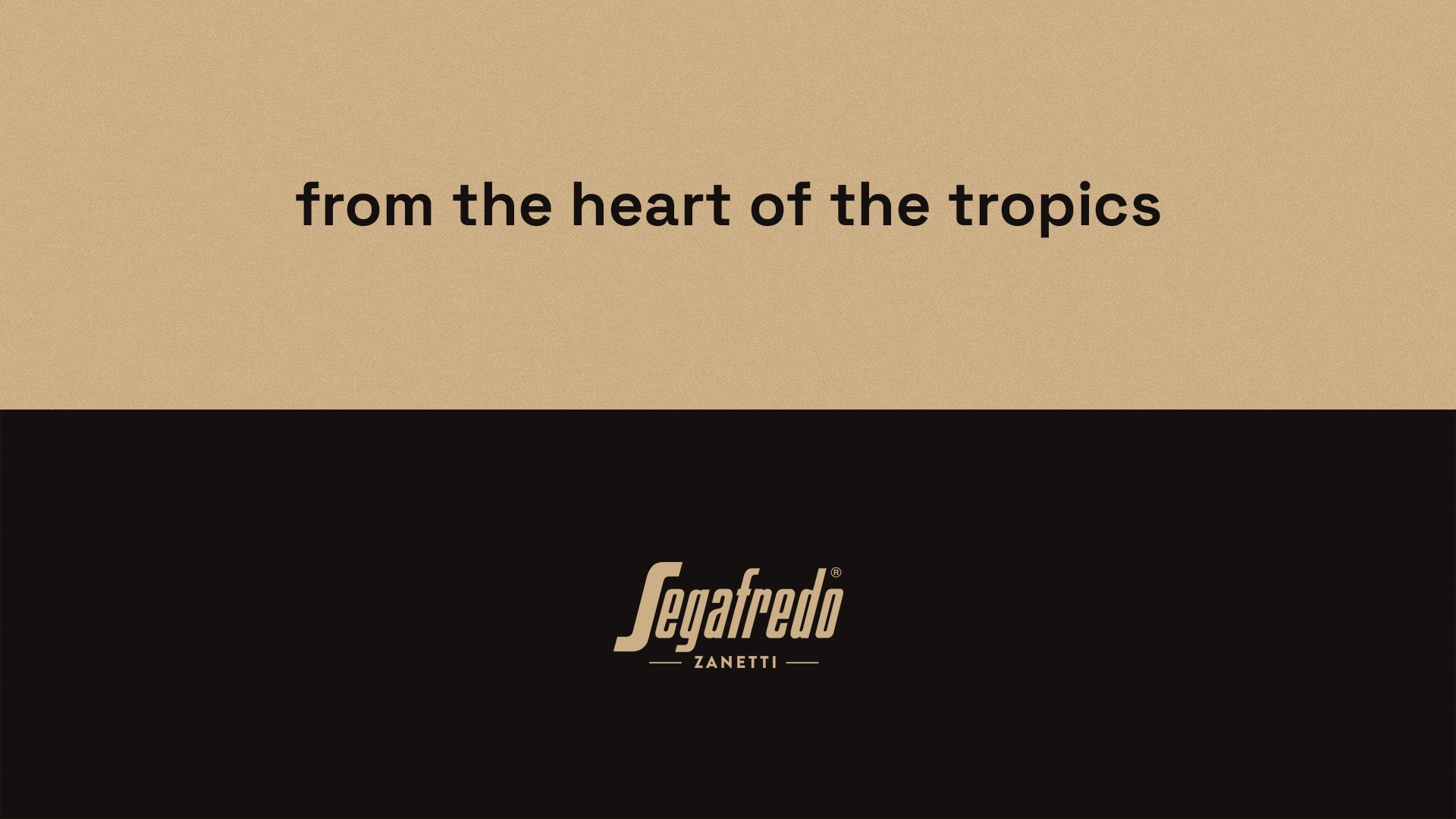 hasło dla linii Segafredo Origin - from the heart of the tropics